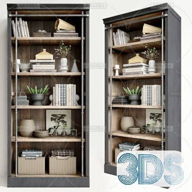 76 Bookcase 3d Models Vol.01