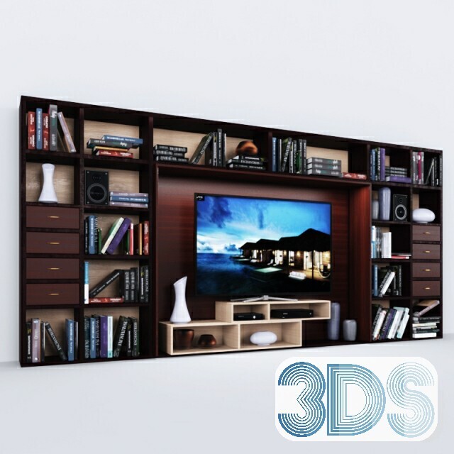 76 Bookcase 3d Models Vol.01