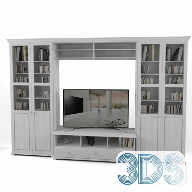 76 Bookcase 3d Models Vol.01