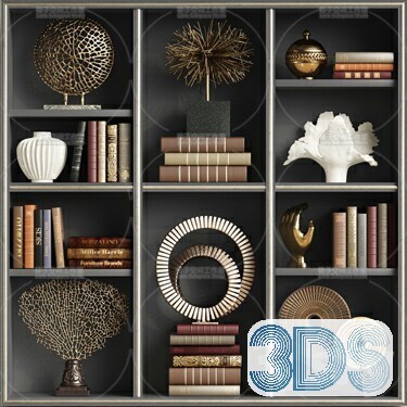 76 Bookcase 3d Models Vol.01