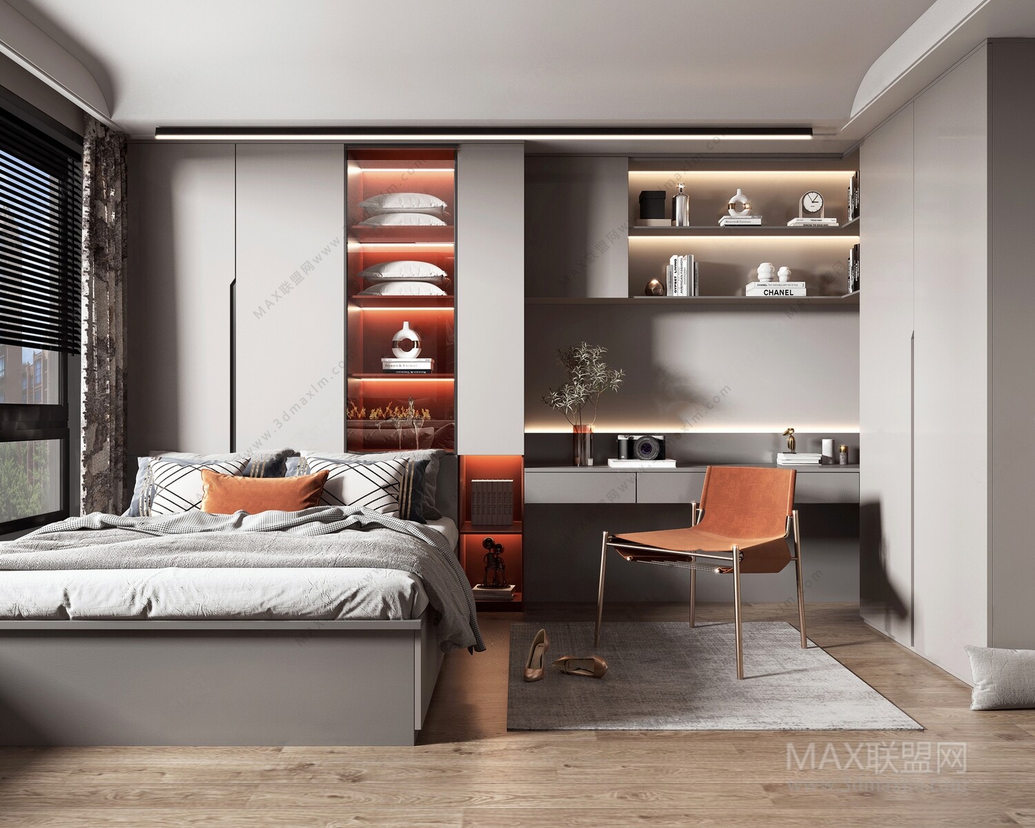 15 Desk Design In Bed Room 3d Models Vol01. Vray