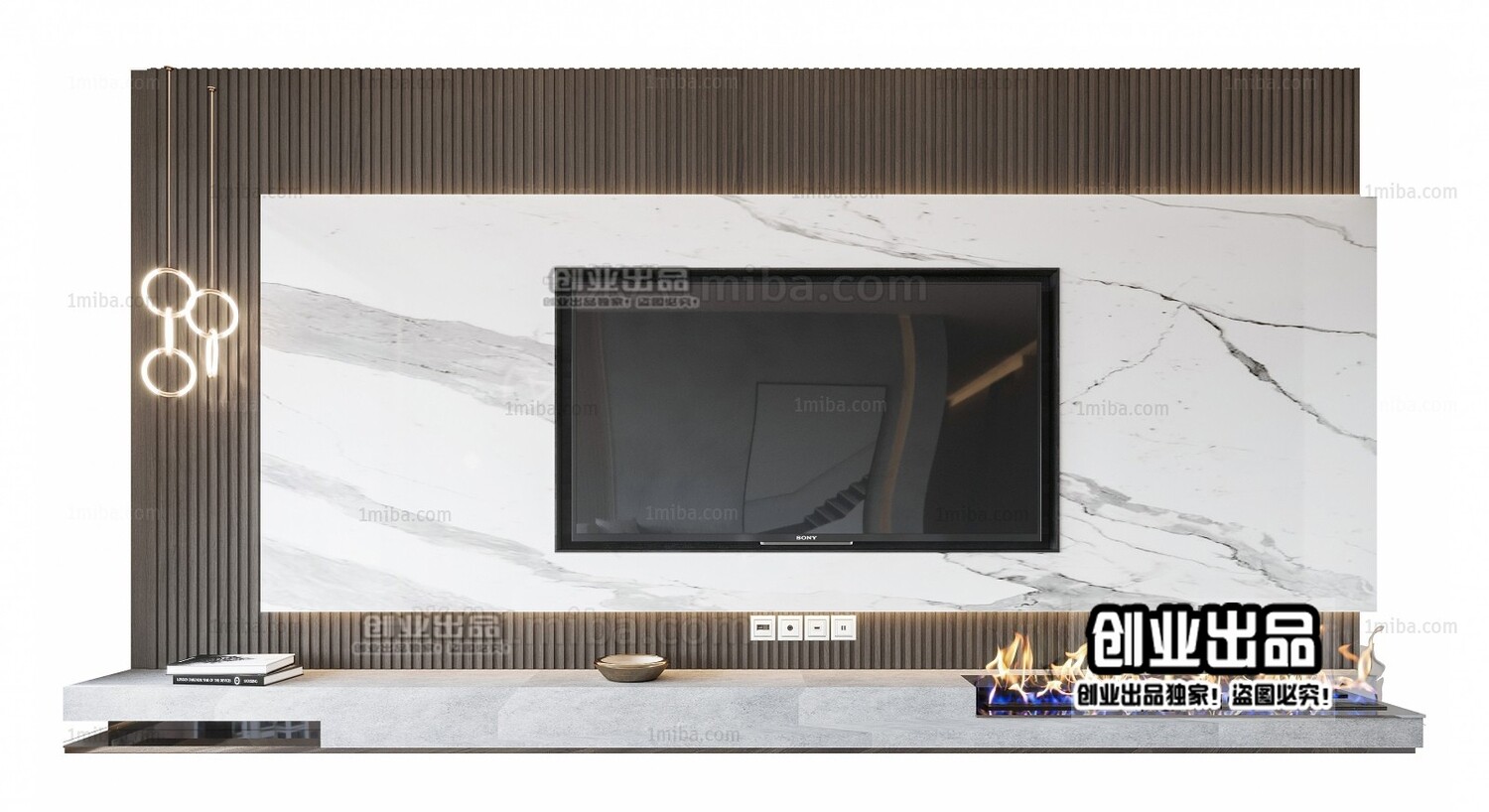 42 TV Walls Design 3d Models