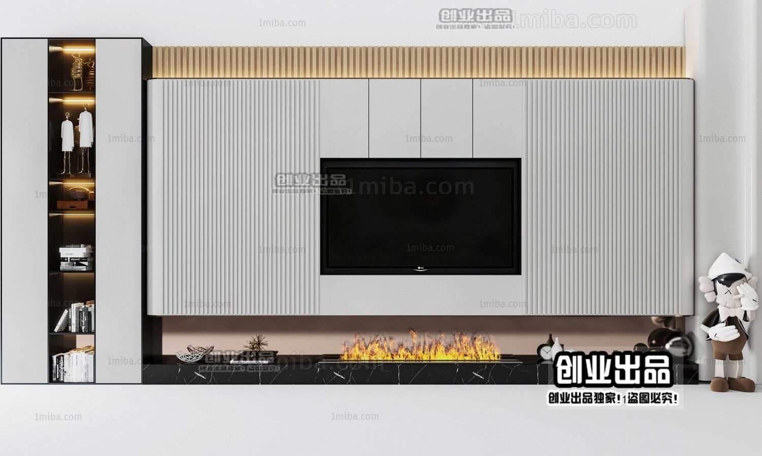 42 TV Walls Design 3d Models
