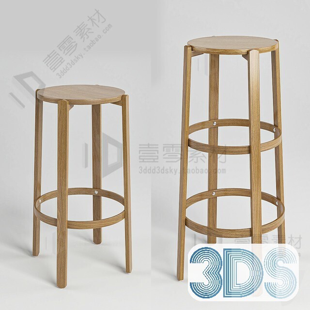 123 Bar Stool 3d Models Vol.05