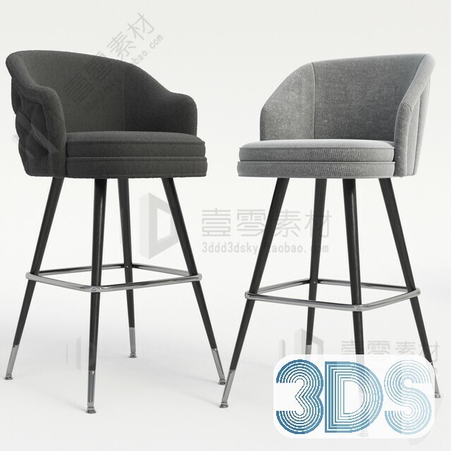 123 Bar Stool 3d Models Vol.05