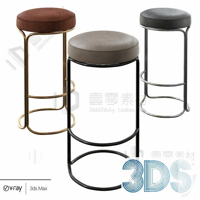 123 Bar Stool 3d Models Vol.05