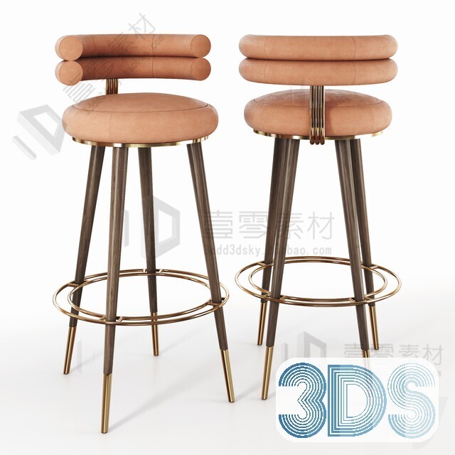 123 Bar Stool 3d Models Vol.05