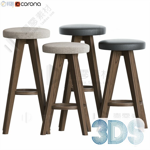 123 Bar Stool 3d Models Vol.05
