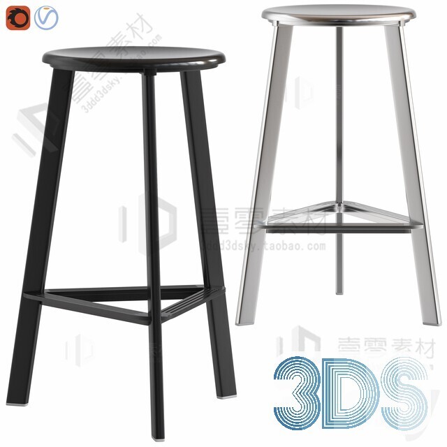 123 Bar Stool 3d Models Vol.05