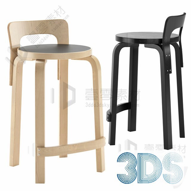 123 Bar Stool 3d Models Vol.05