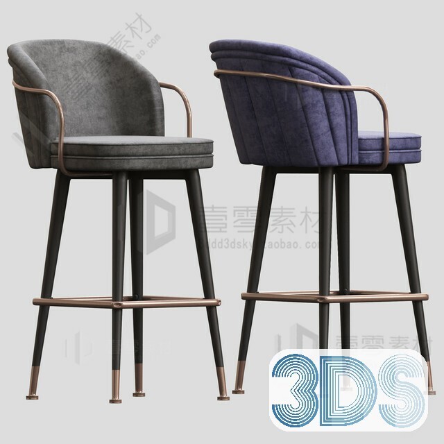 123 Bar Stool 3d Models Vol.05