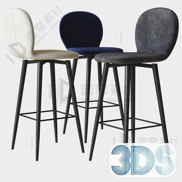 123 Bar Stool 3d Models Vol.05