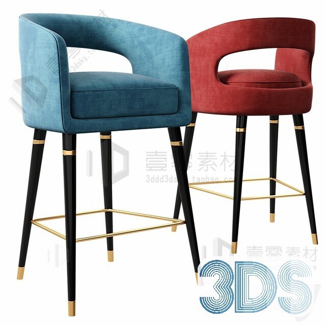 123 Bar Stool 3d Models Vol.05