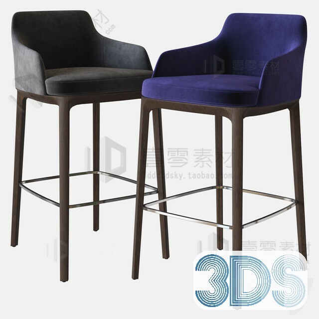 123 Bar Stool 3d Models Vol.05