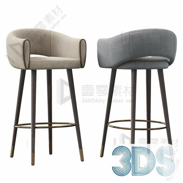 123 Bar Stool 3d Models Vol.05