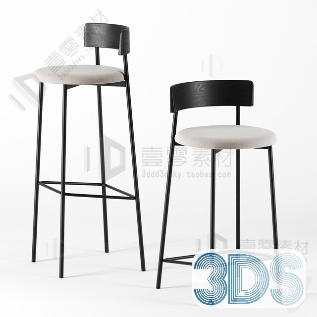 123 Bar Stool 3d Models Vol.05