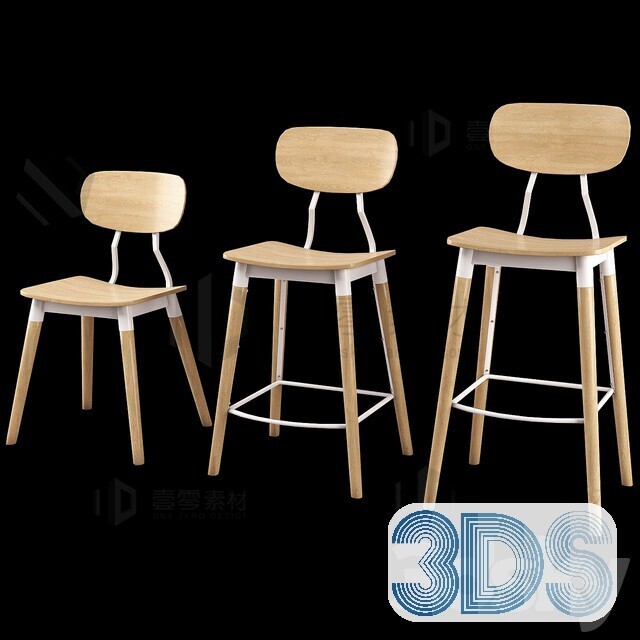 123 Bar Stool 3d Models Vol.05