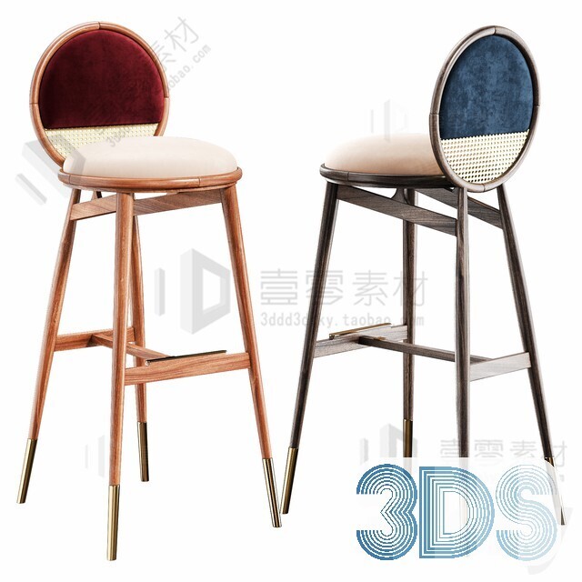 123 Bar Stool 3d Models Vol.05
