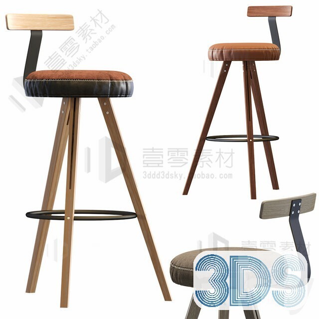 123 Bar Stool 3d Models Vol.05