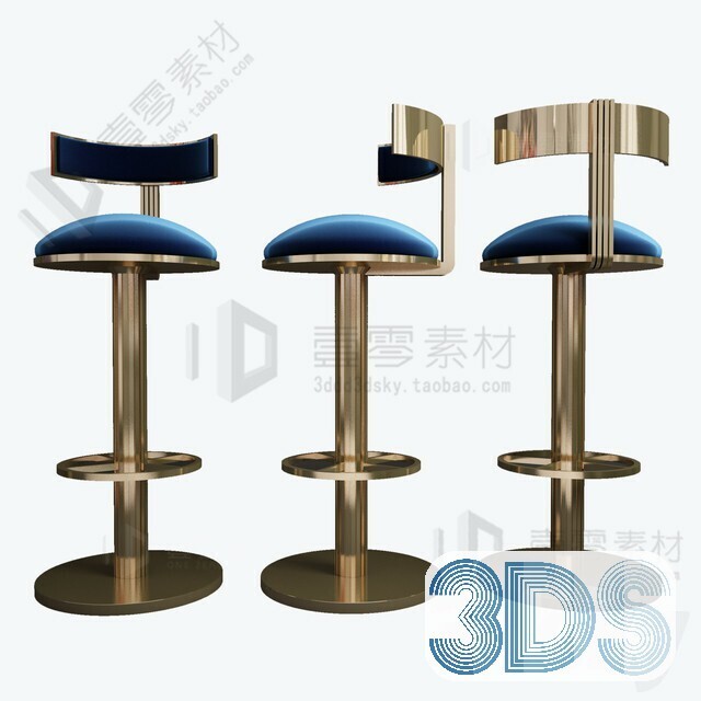 123 Bar Stool 3d Models Vol.05