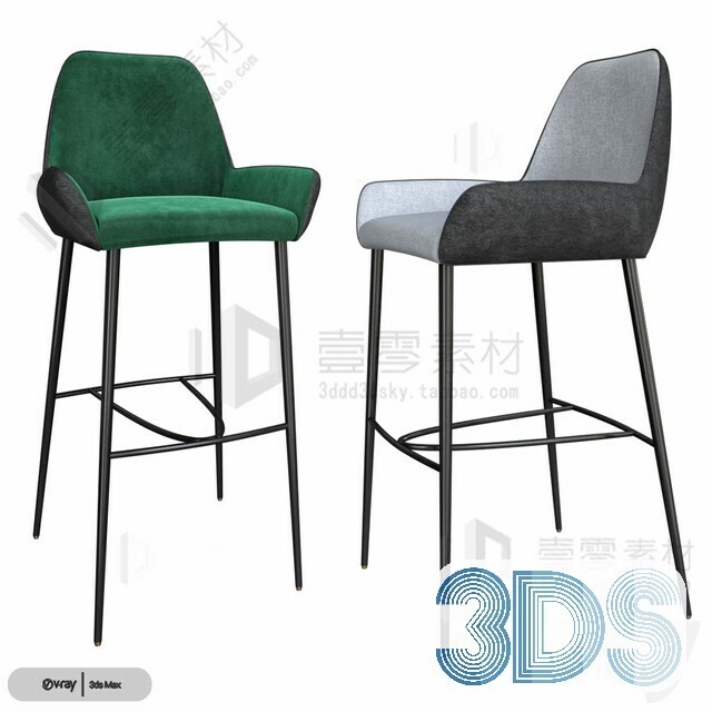 123 Bar Stool 3d Models Vol.05