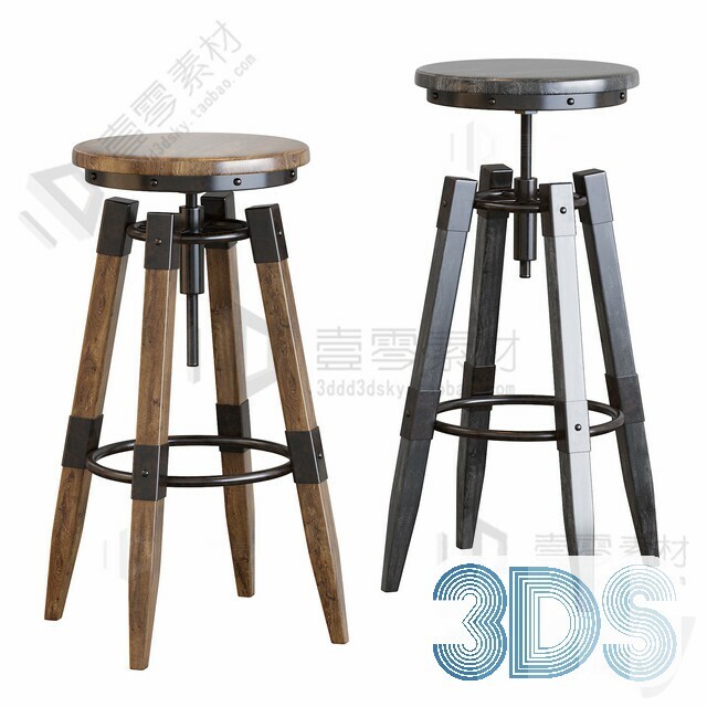 123 Bar Stool 3d Models Vol.05