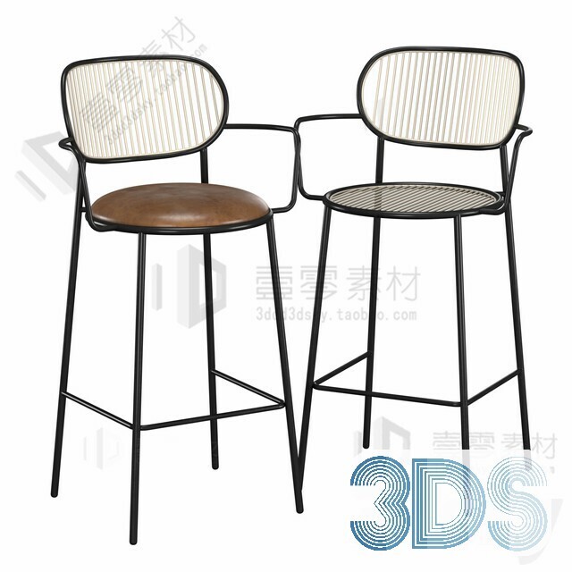 123 Bar Stool 3d Models Vol.05