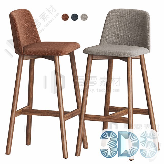 123 Bar Stool 3d Models Vol.05