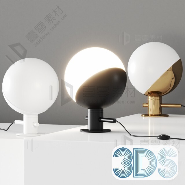 55 Table Lamp 3d Models Vol.04