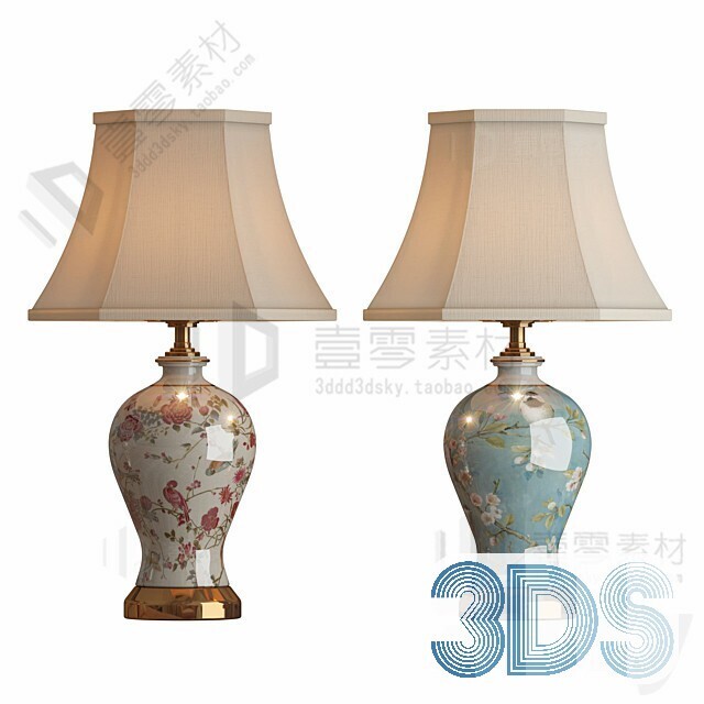 55 Table Lamp 3d Models Vol.04