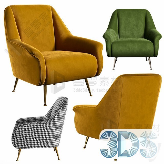 100 ArmChair 3d Models pro vol.11