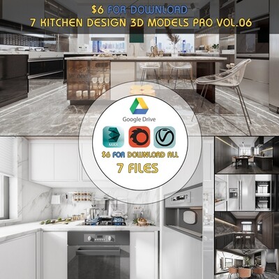 7 KITCHEN DESIGN 3d Models pro vol.06
