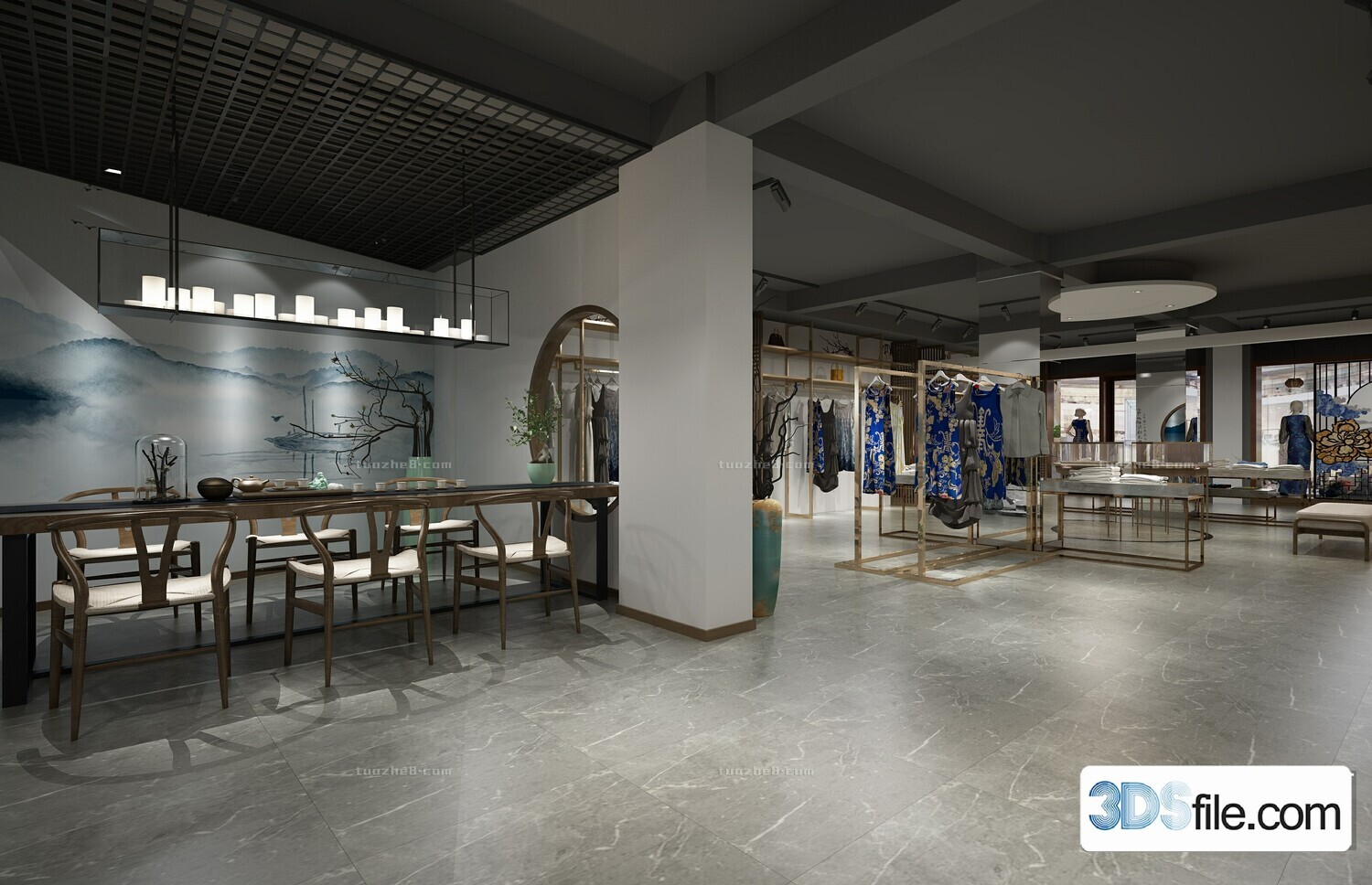 12 FASHION SHOP 3D MODELS VOL.05 - VRAY