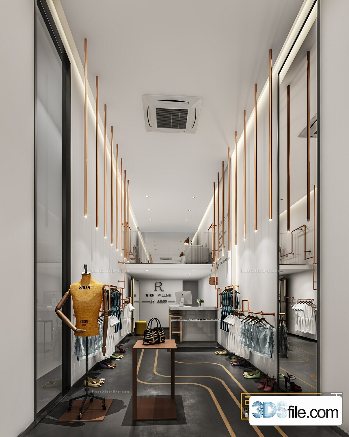 12 FASHION SHOP 3D MODELS VOL.05 - VRAY