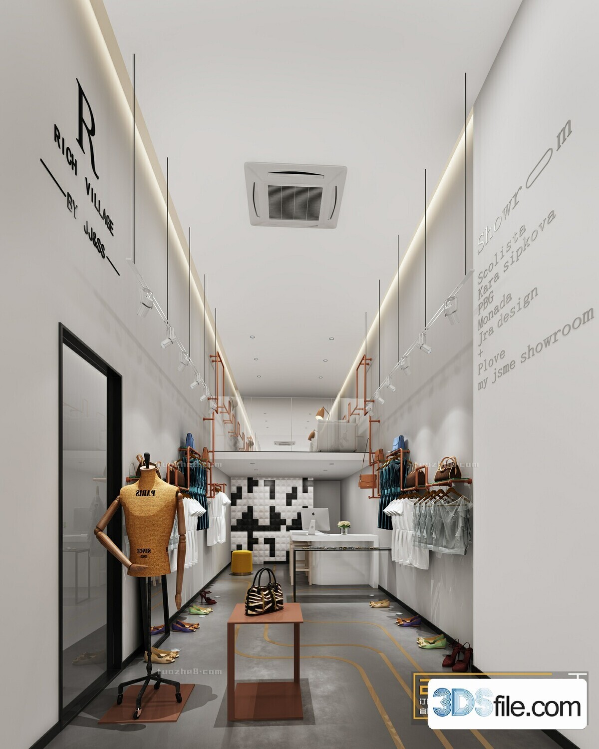 12 FASHION SHOP 3D MODELS VOL.05 - VRAY