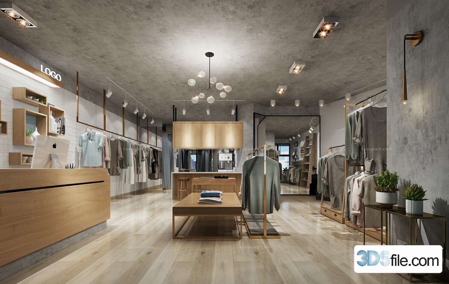 12 FASHION SHOP 3D MODELS VOL.05 - VRAY