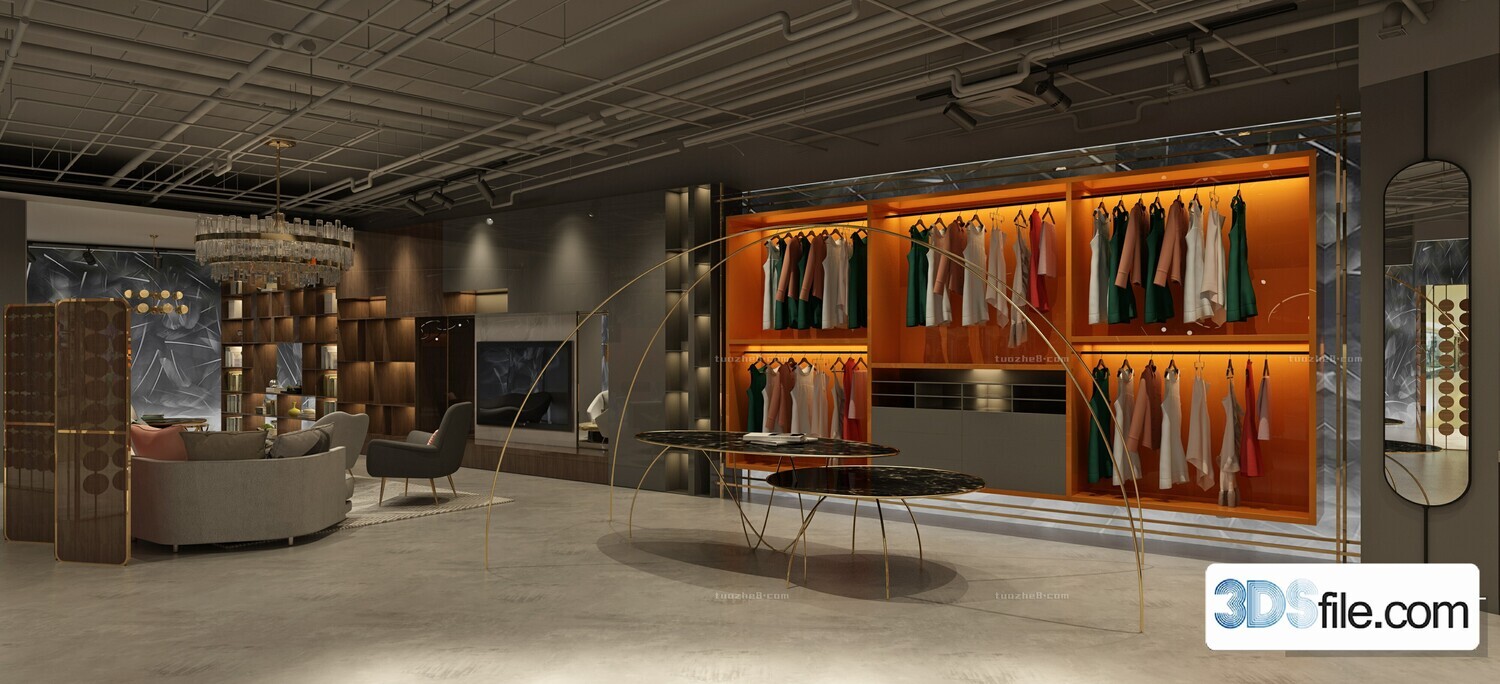12 FASHION SHOP 3D MODELS VOL.05 - VRAY