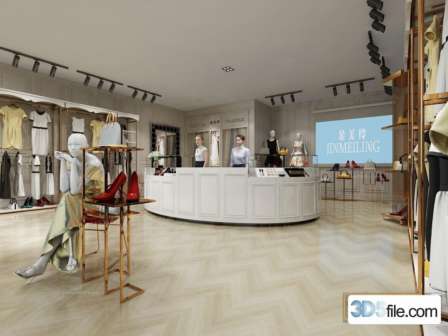12 FASHION SHOP 3D MODELS VOL.05 - VRAY