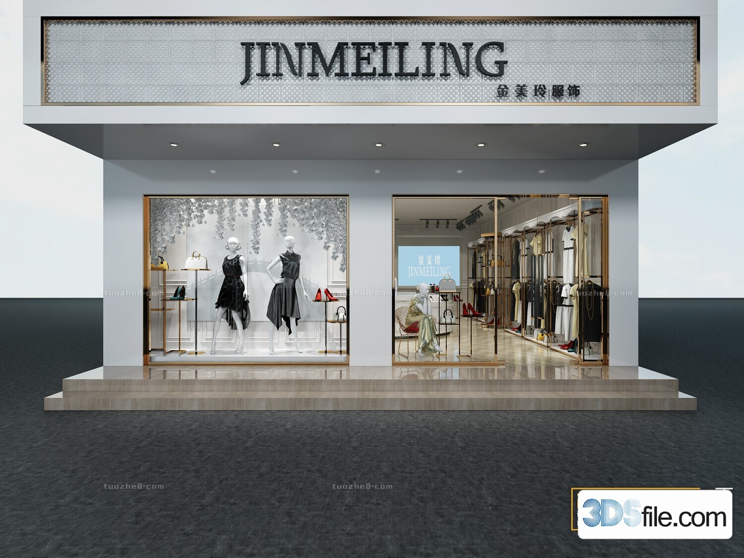 12 FASHION SHOP 3D MODELS VOL.05 - VRAY