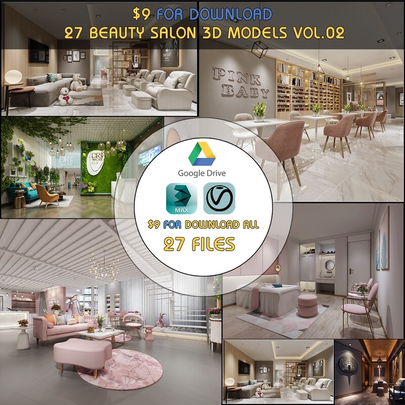27 Beauty Salon 3d Models Vol.02