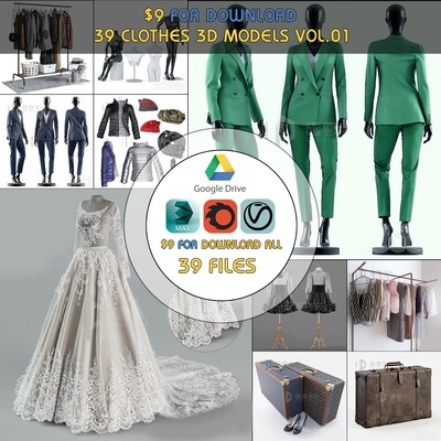 39 Clothes 3d Models Vol.01