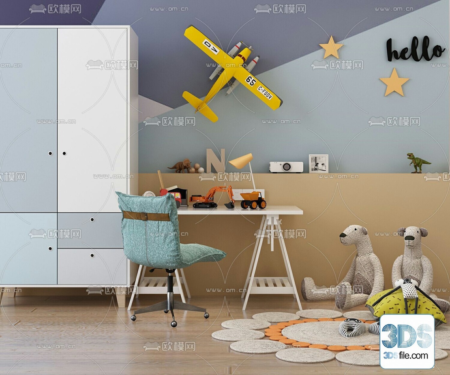 36 CHILD ROOM SET 3D MODELS VOL.07