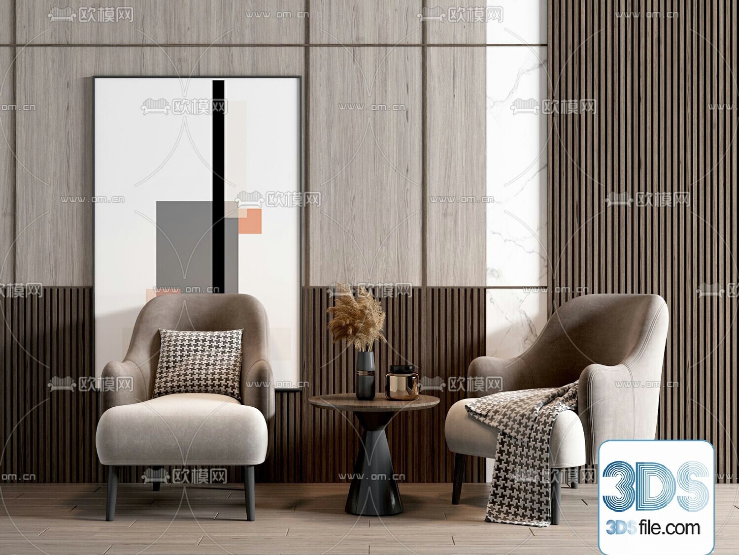 67 Armchair Sets 3d Models Vol10 - Vray