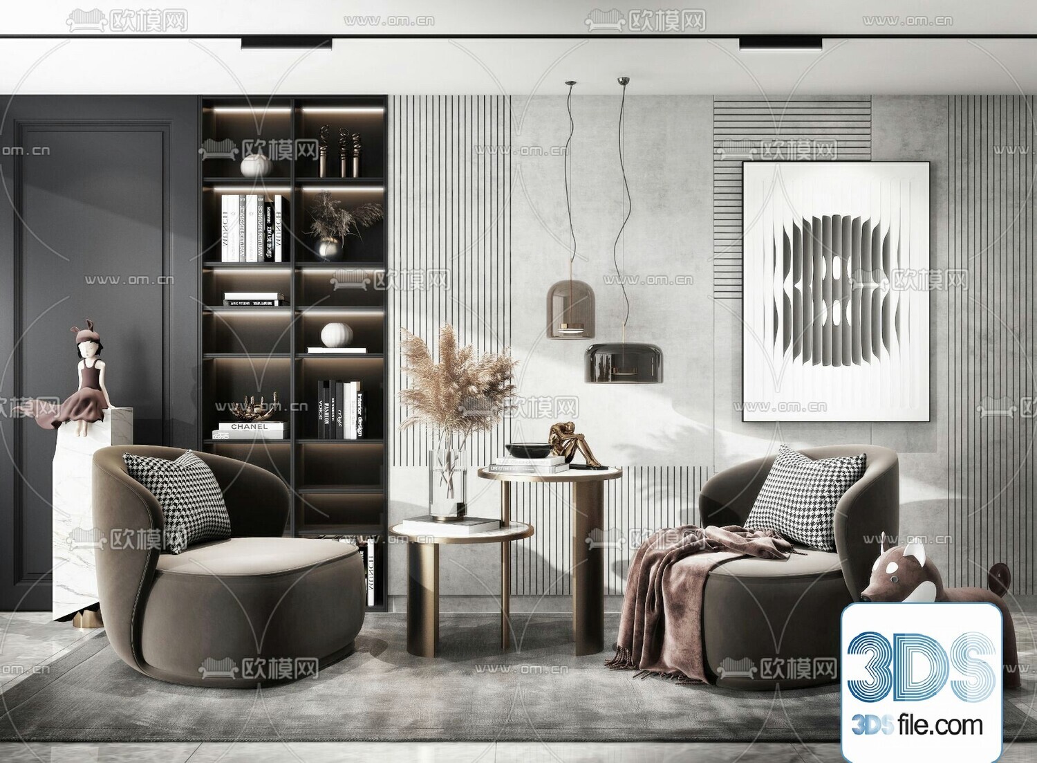 67 Armchair Sets 3d Models Vol10 - Vray