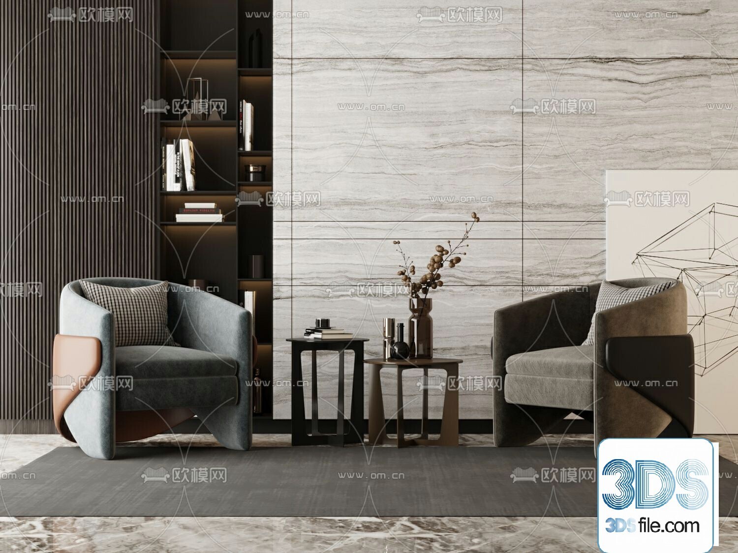 67 Armchair Sets 3d Models Vol10 - Vray