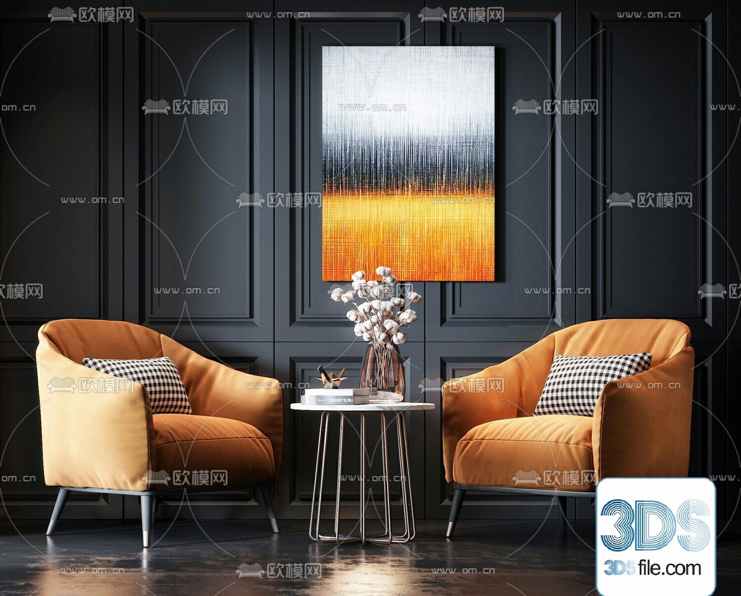 67 Armchair Sets 3d Models Vol10 - Vray