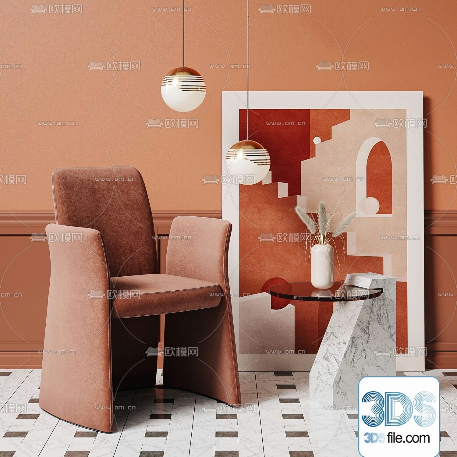 67 Armchair Sets 3d Models Vol10 - Vray