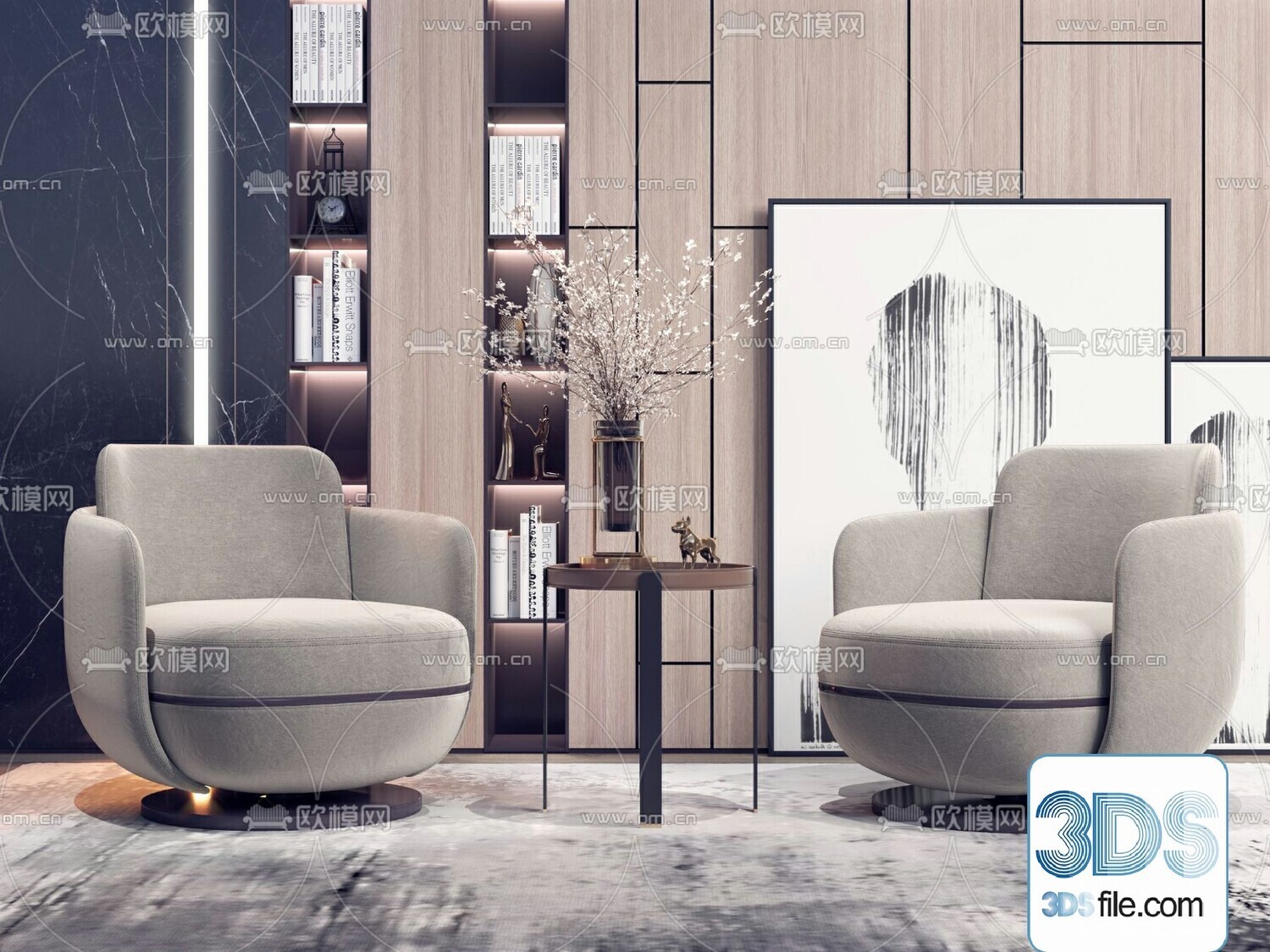 67 Armchair Sets 3d Models Vol10 - Vray