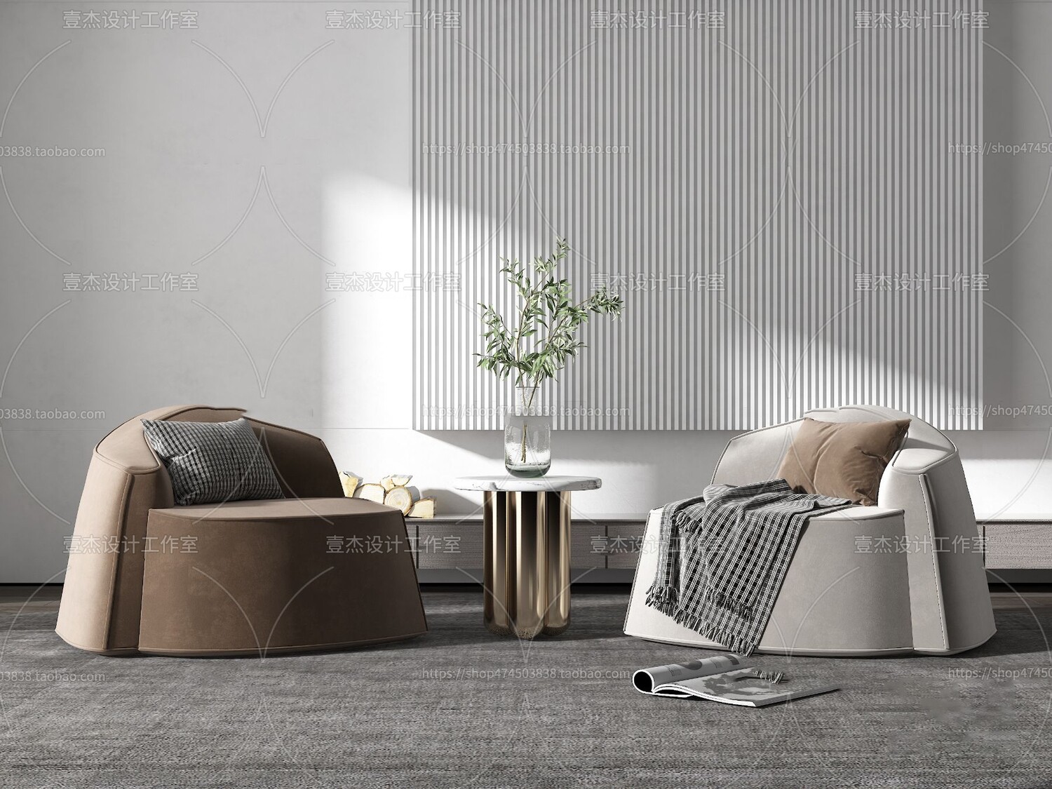 67 Armchair Sets 3d Models Vol10 - Vray