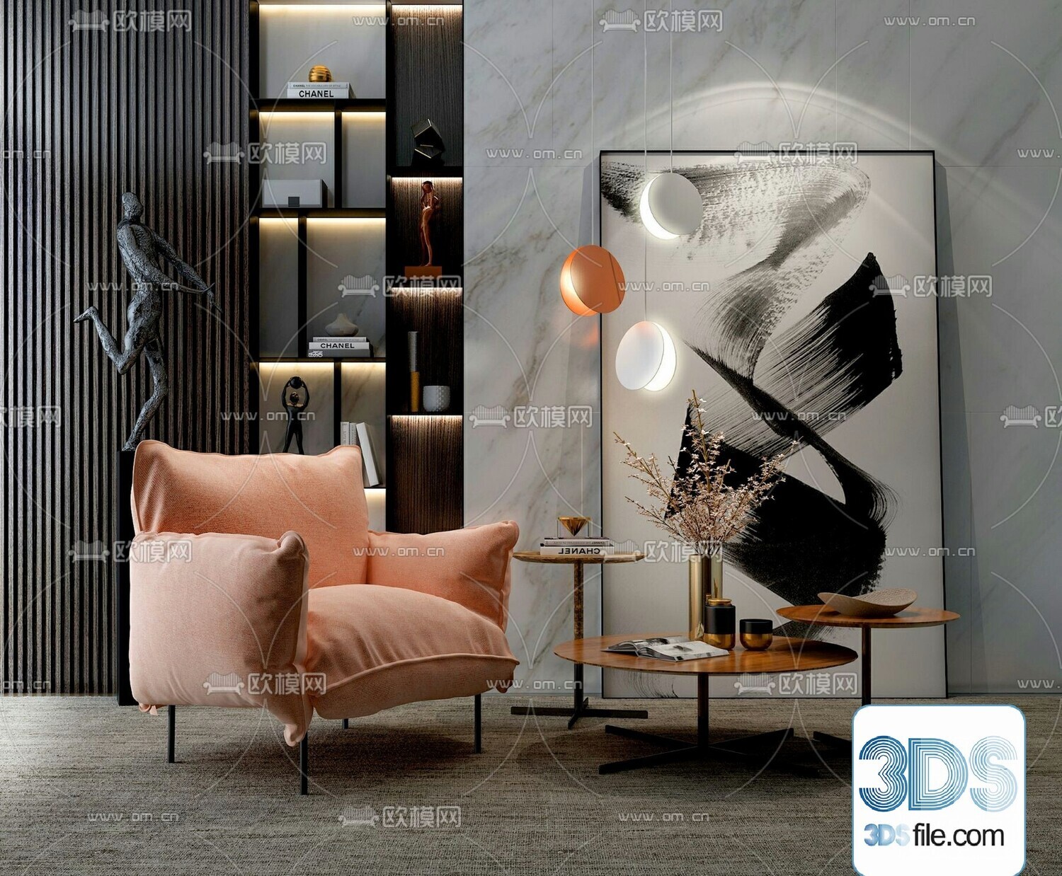 67 Armchair Sets 3d Models Vol10 - Vray